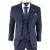 Heren Blauwe Ruit 3-delige Tweed Pak Peaky Blinders 1920s Gatsby Tailored Fit