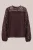 WE Fashion – Dames blouse met kant – Regular fit – Aubergine –