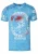Gewassen T-shirt met knoopsluiting aan de zijkant en een doodshoofdprint