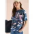 Cecil Dames Shirt met korte mouwen en burn-out strepen in Blauw