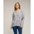Oversized lange gebreide trui met opgetikte stoffen sterren met strass.