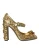 Gouden Mary Jane Pumps Hoge Hakkenstijl