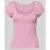 REVIEW slim fit T-shirt van viscosemix met kant