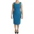 Dolce & Gabbana Dames Blauwe Bodycon Sheath Knielange Wollen Jurk