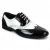 Herenschoenen met vetersluiting, zwart/wit, brogues, nette schoenen