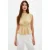 TRENDYOLMİLLA Dames Beige Effen Mouwloos Peplum Blouses