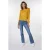 EsQualo Sweater Basic Shoulder Pads Mustard