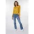 EsQualo Sweater Basic Shoulder Pads Mustard