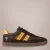 Q1905 Sneaker platinum donkerbruin/geel