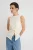 TRENDYOLMİLLA Dames Ecru Effen Mouwloos Regular fit Blouses