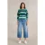 White Stuff Jana Stripe Jumper Green Multi