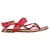 Valentino Garavani Flat Sandalen met T-knop en Enkelband in Roze Leer