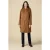 Oltre Hooded Teddy Parka Brown