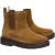HEYDUDE Sienna Leren Dames Cognac Platte Chelsea Boots
