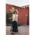 Mikuta The Black Long Knitted Skirt Black