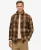 Superdry Mannen Wollen Geruit Overshirt met Fleece Voering Bruin