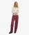 Katoenen Geruite Broek met Elastische Band Red