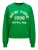 JJXX Sweatshirt ‘JXMERLE’  grasgroen / wit