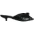 Dolce & Gabbana Zwarte Leren Hakken Slides Sandalen Schoenen