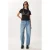 Hoge Taille Ballonfit Jeans met Boot Cuff