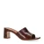 Manfield – Dames – Bruine lakleren sandalen met hak –