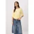 TRENDYOLMİLLA Dames Geel Effen Driekwart mouw Regular fit Blouses