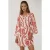 Bloemen V-hals Mini Jurk