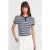 Gestreepte Ribbel Blouse met Knopen aan de Voorkant