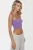 Slim Fit Strapless Geribbelde Crop Top