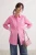 Trendyol Modest Dames Roze Colorblock Lang Getailleerd Modest Overhemden