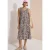 Midi-jurk met V-hals en zebraprint