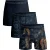 Muchachomalo Men 3-pack boxer shorts print/print/solid
