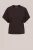 WE Fashion – Dames jersey T-shirt met embroidery – Regular fit – Donkerbruin – LENZING™ ECOVERO™ viscose –