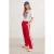 TRENDYOLMİLLA Dames Rood Effen Wijde pijp Normale taille Joggingbroeken