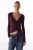 Cashmere blouse met lange mouwen en overslag