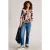White Stuff Annie Printed Sparkle Shirt Navy Print