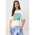 TRENDYOLMİLLA Dames Ecru Grafisch Lang Oversized T-shirts