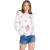 PJ Salvage Dames-trui van French Terry met sterrenprint en relaxte pasvorm (Gebroken wit)