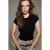 Geribde korte blouse met knopen