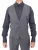 Dolce & Gabbana Heren Grijs Gestreept Wollen Jurk Vest Gilet