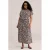 WE Fashion Curve midi rok met paisley print bruin