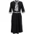 Erdem Gilliam jurk met bloemenprint in zwarte viscose