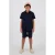 Vingino relaxed regular waist casual short donkerblauw met textuur
