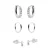 KARMA Jewelry sterling zilveren oorbellen Joy (set van 3)