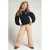 LOOXS little rechtvallende sweater met backprint – donkerblauw