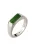 KUZZOI Ring  groen / zilver