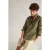 White Stuff Ely Linen Cotton Ls Shirt Khaki Green