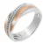 Orphelia Dames 925 Sterling Zilveren Ring – Zilver/Roze ZR-7118