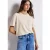 Street One Dames Shirt met borstzak in Beige
