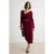 TRENDYOLMİLLA Dames Bordeaux Effen Maxi Lang Recht Jurken